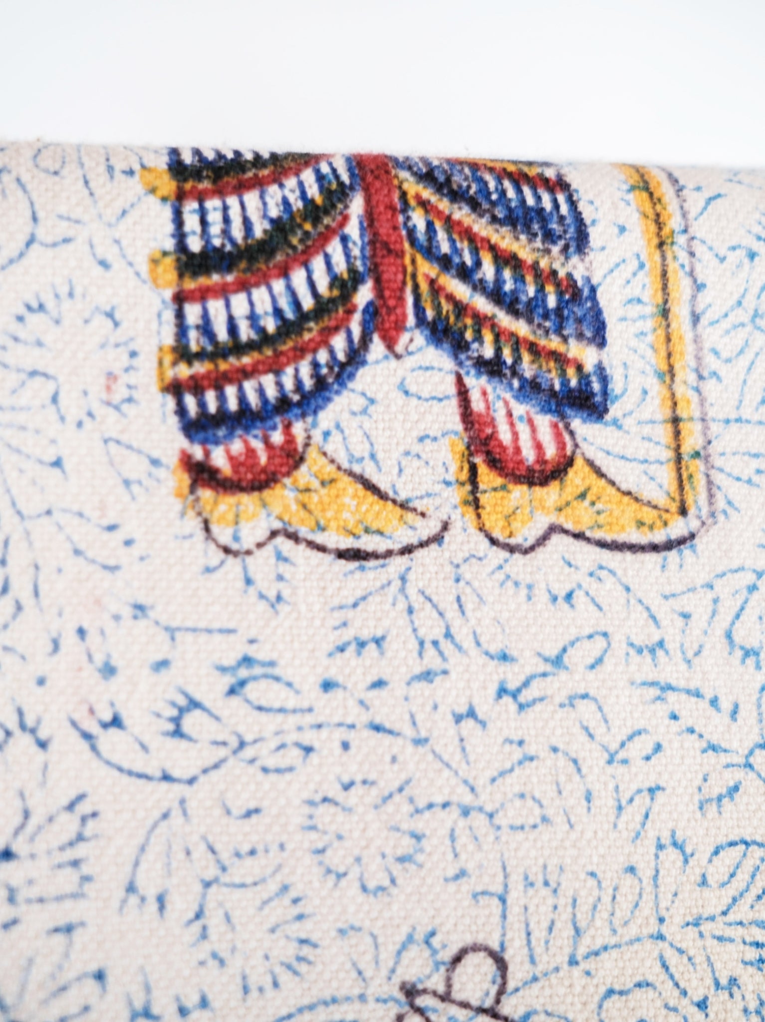 1960-70's Persian / Iranian Block Print Damask Pattern Folk Coat Persian hand-printed woven pattern totem ethnic coat