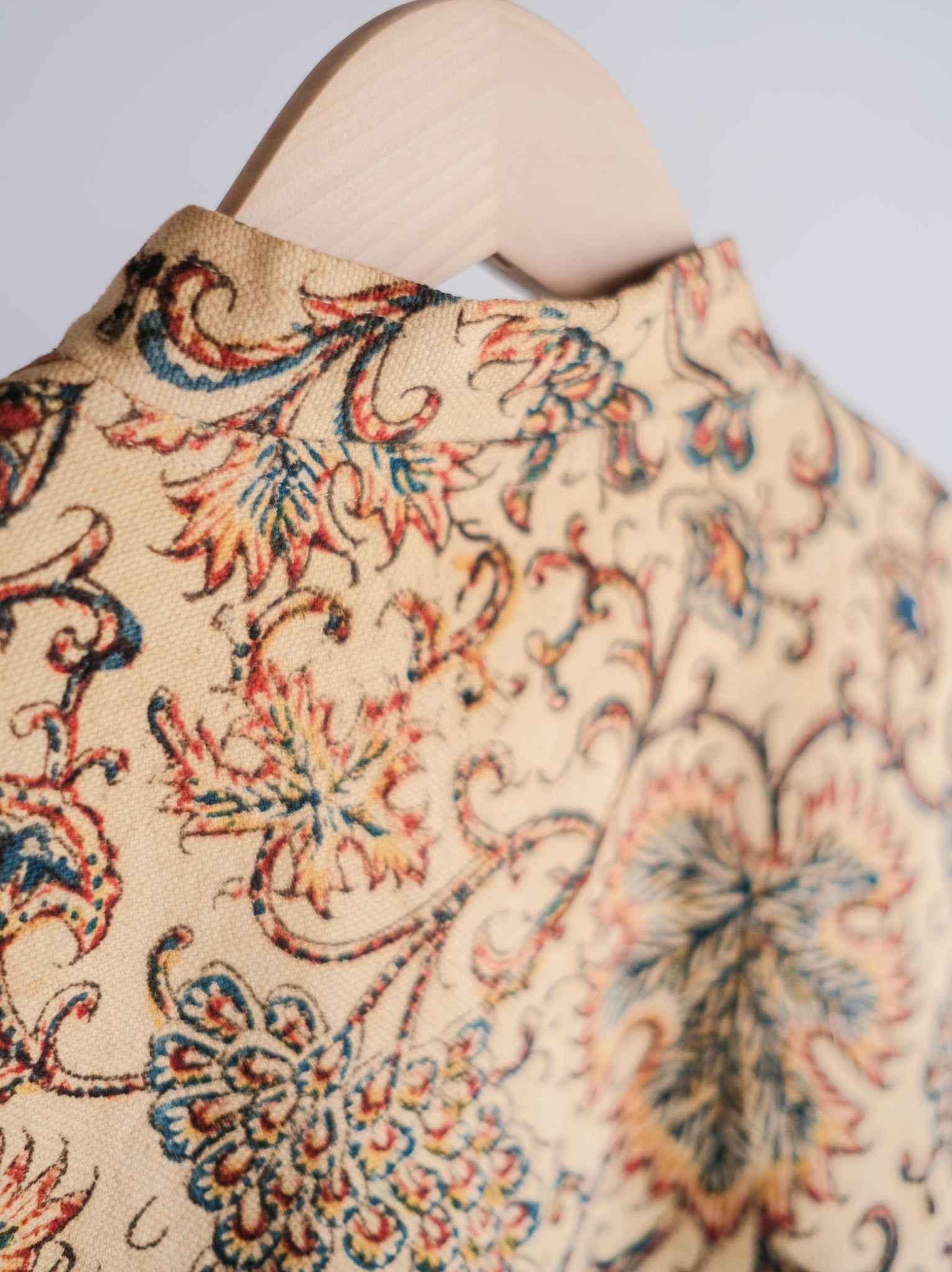 1960-70's Persian / Iranian Block Print Damask Pattern Folk Shirt   波斯手蓋印染織花圖騰民族罩衫