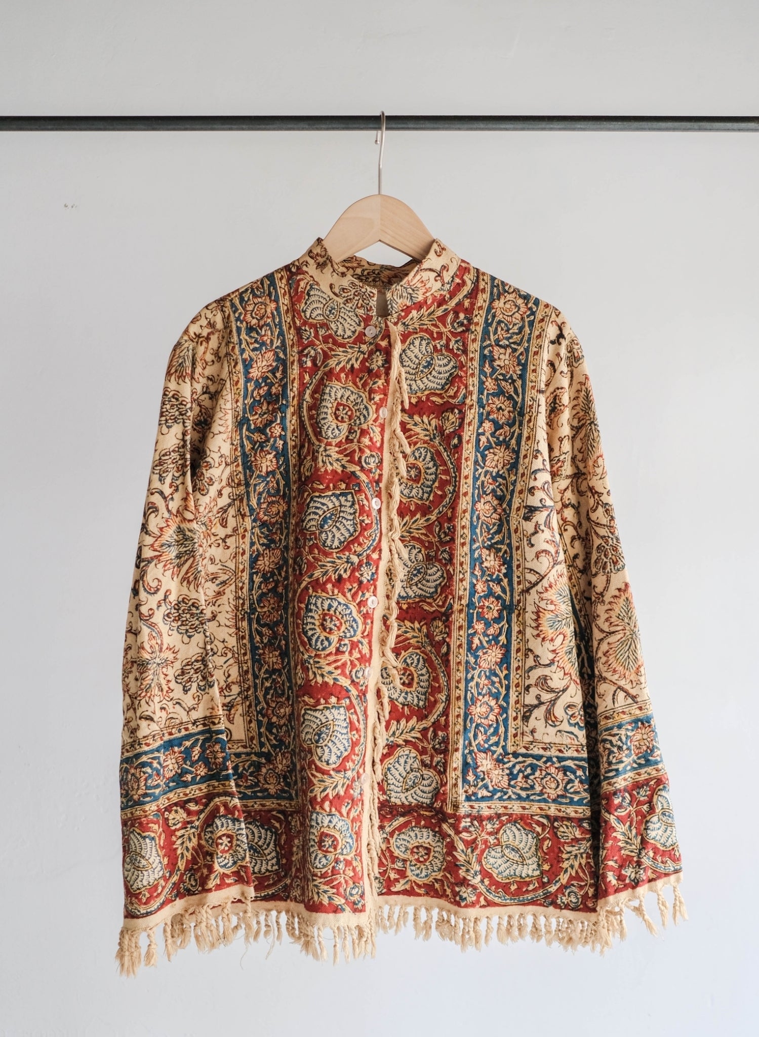 1960-70's Persian / Iranian Block Print Damask Pattern Folk Shirt   波斯手蓋印染織花圖騰民族罩衫