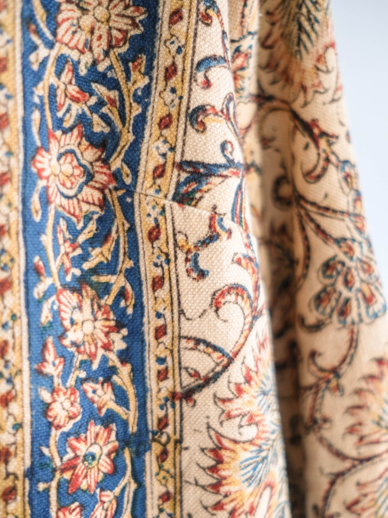1960-70's Persian / Iranian Block Print Damask Pattern Folk Shirt   波斯手蓋印染織花圖騰民族罩衫