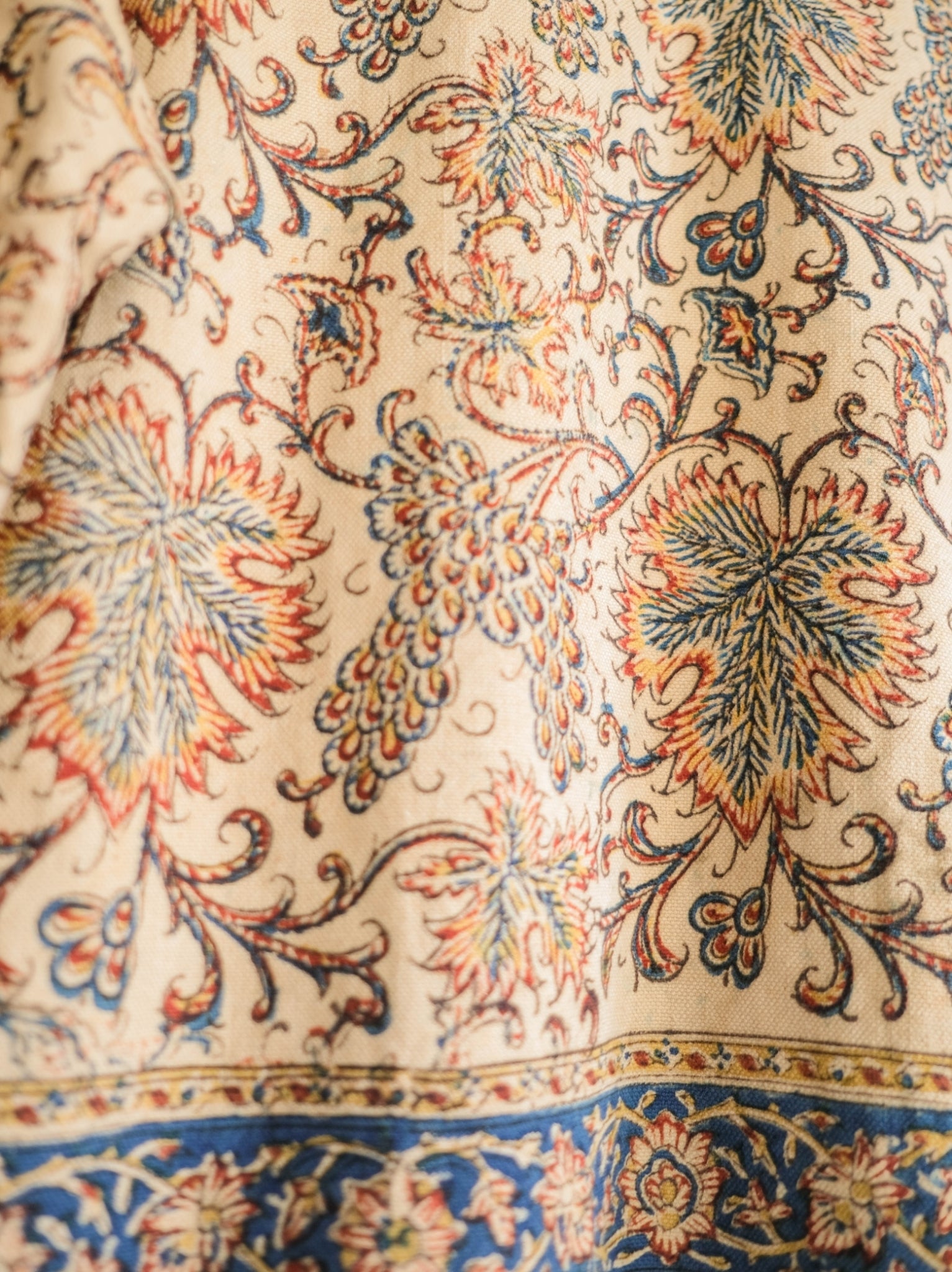 1960-70's Persian / Iranian Block Print Damask Pattern Folk Shirt   波斯手蓋印染織花圖騰民族罩衫