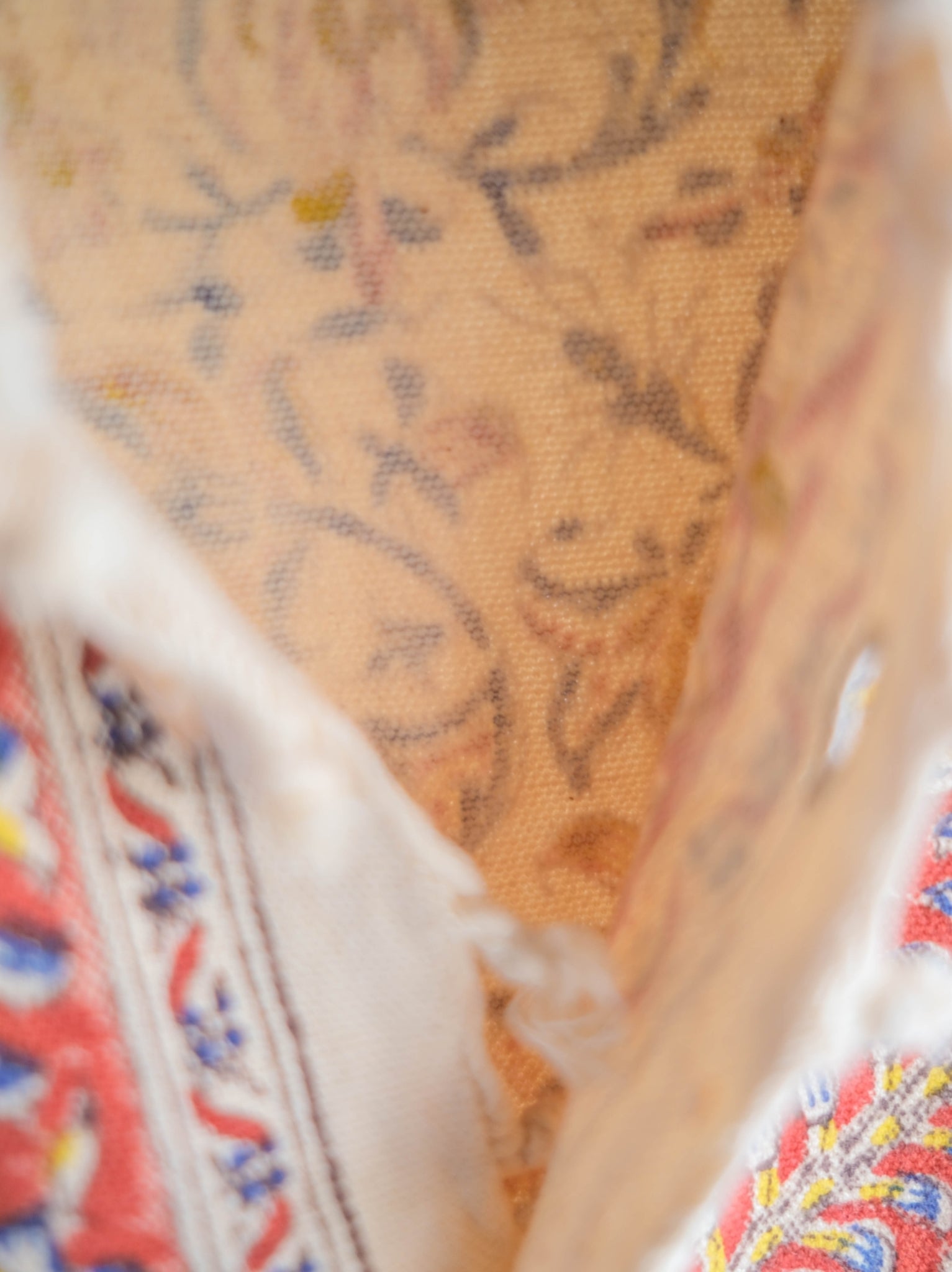 1960-70's Persian / Iranian Block Print Damask Pattern Folk Shirt   波斯手蓋印染織花圖騰民族罩衫