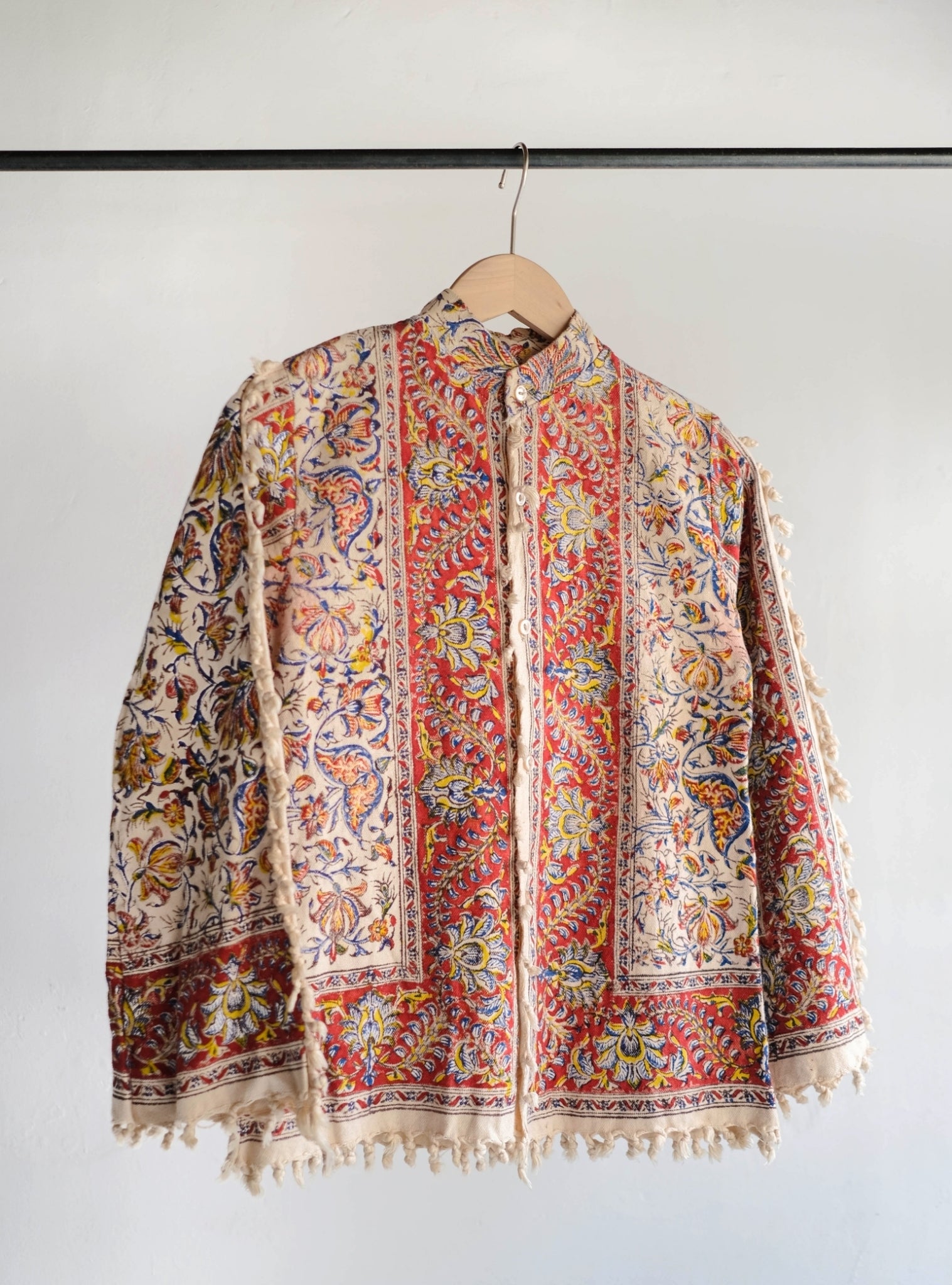 1960-70's Persian / Iranian Block Print Damask Pattern Folk Shirt   波斯手蓋印染織花圖騰民族罩衫