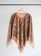 1960-70's Persian / Iranian Block Print Damask Pattern Folk Blouse