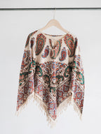 1960-70's Persian / Iranian Block Print Damask Pattern Folk Blouse   波斯手蓋印染織花圖騰民族罩衫