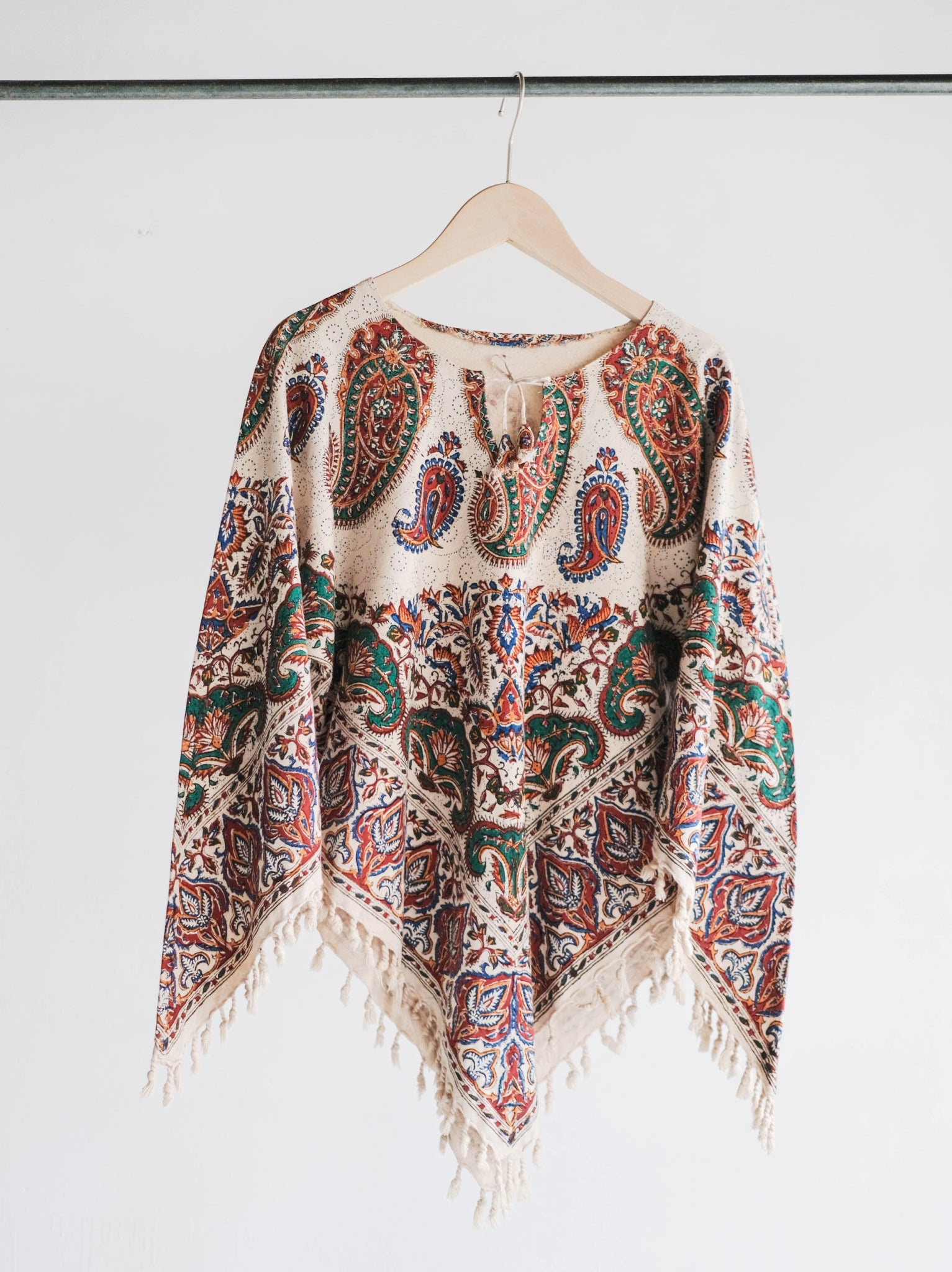 1960-70's Persian / Iranian Block Print Damask Pattern Folk Blouse   波斯手蓋印染織花圖騰民族罩衫