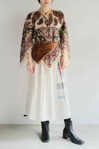 1960-70's Persian / Iranian Block Print Damask Pattern Folk Blouse