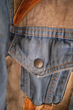1970’s "LEVIS for Gals" Hippie Leather patched Denim Jacket / 嬉皮皮革拼接丹寧夾克
