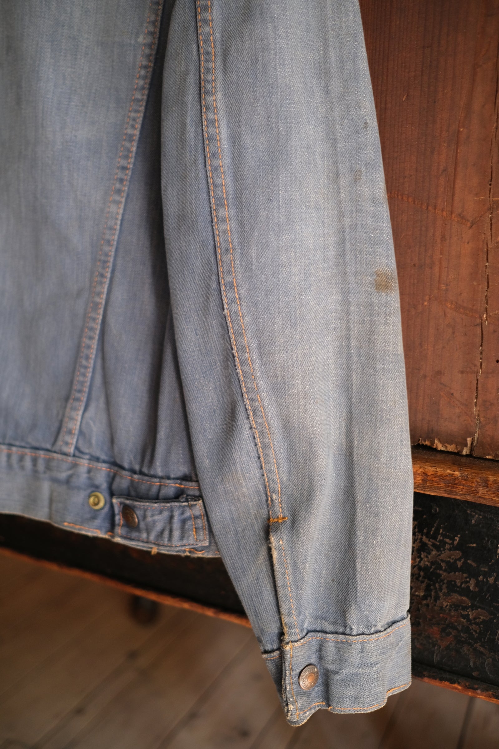1970’s "LEVIS for Gals" Hippie Leather patched Denim Jacket / 嬉皮皮革拼接丹寧夾克