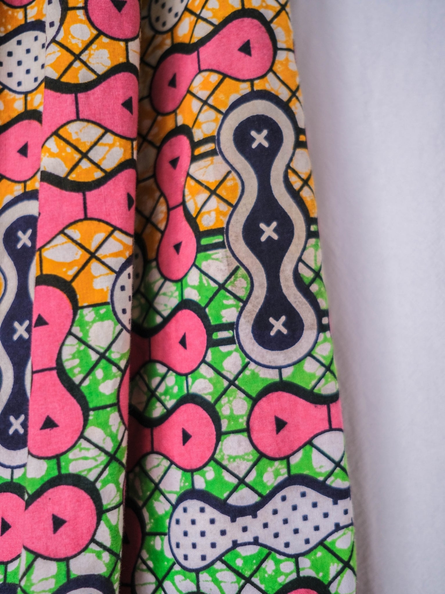 African Wax Print Empire Waist Maxi Dress / 非洲蠟染印花高腰長裙