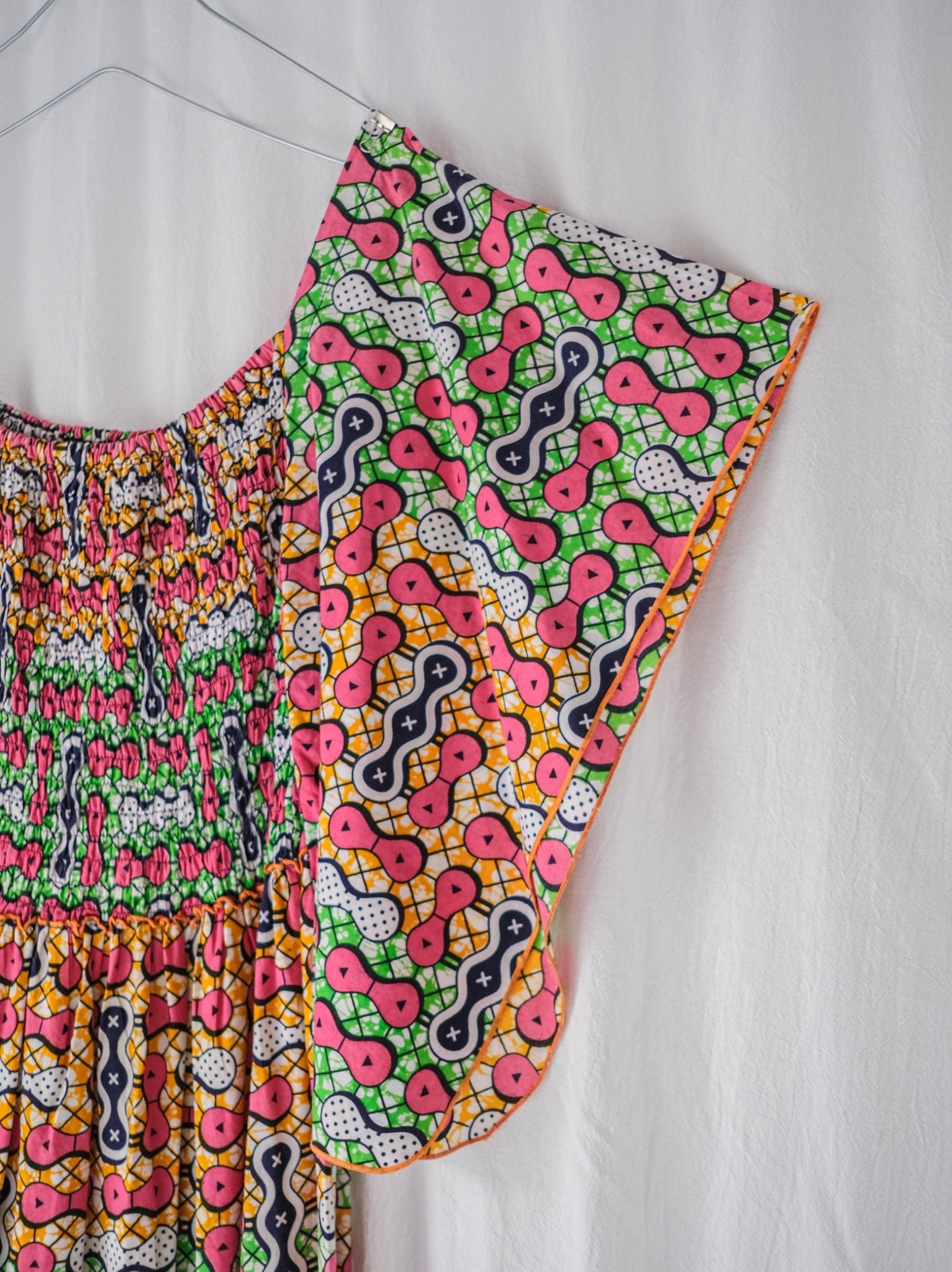 African Wax Print Empire Waist Maxi Dress / 非洲蠟染印花高腰長裙