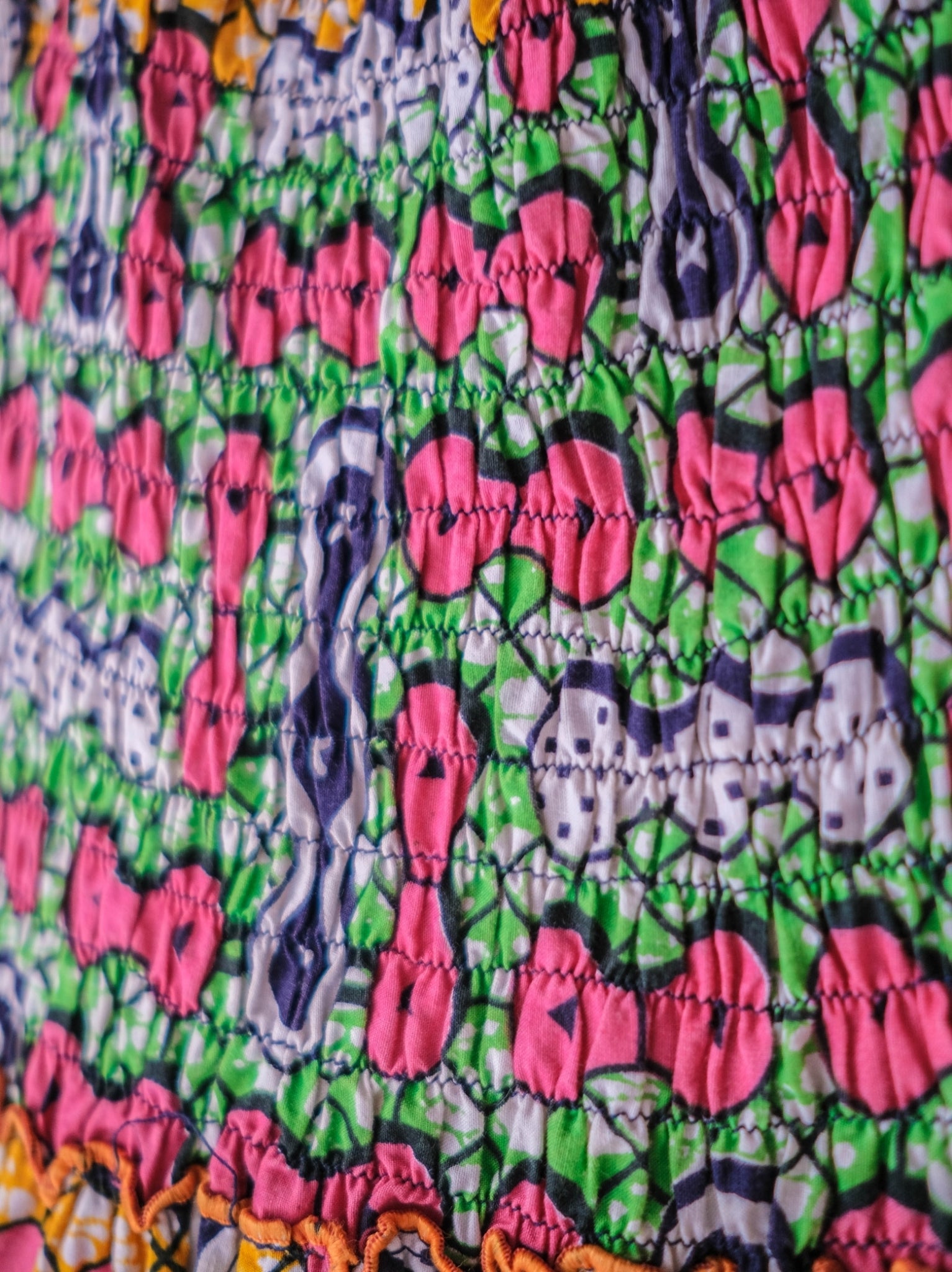 African Wax Print Empire Waist Maxi Dress / 非洲蠟染印花高腰長裙