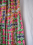 African Wax Print Empire Waist Maxi Dress / 非洲蠟染印花高腰長裙