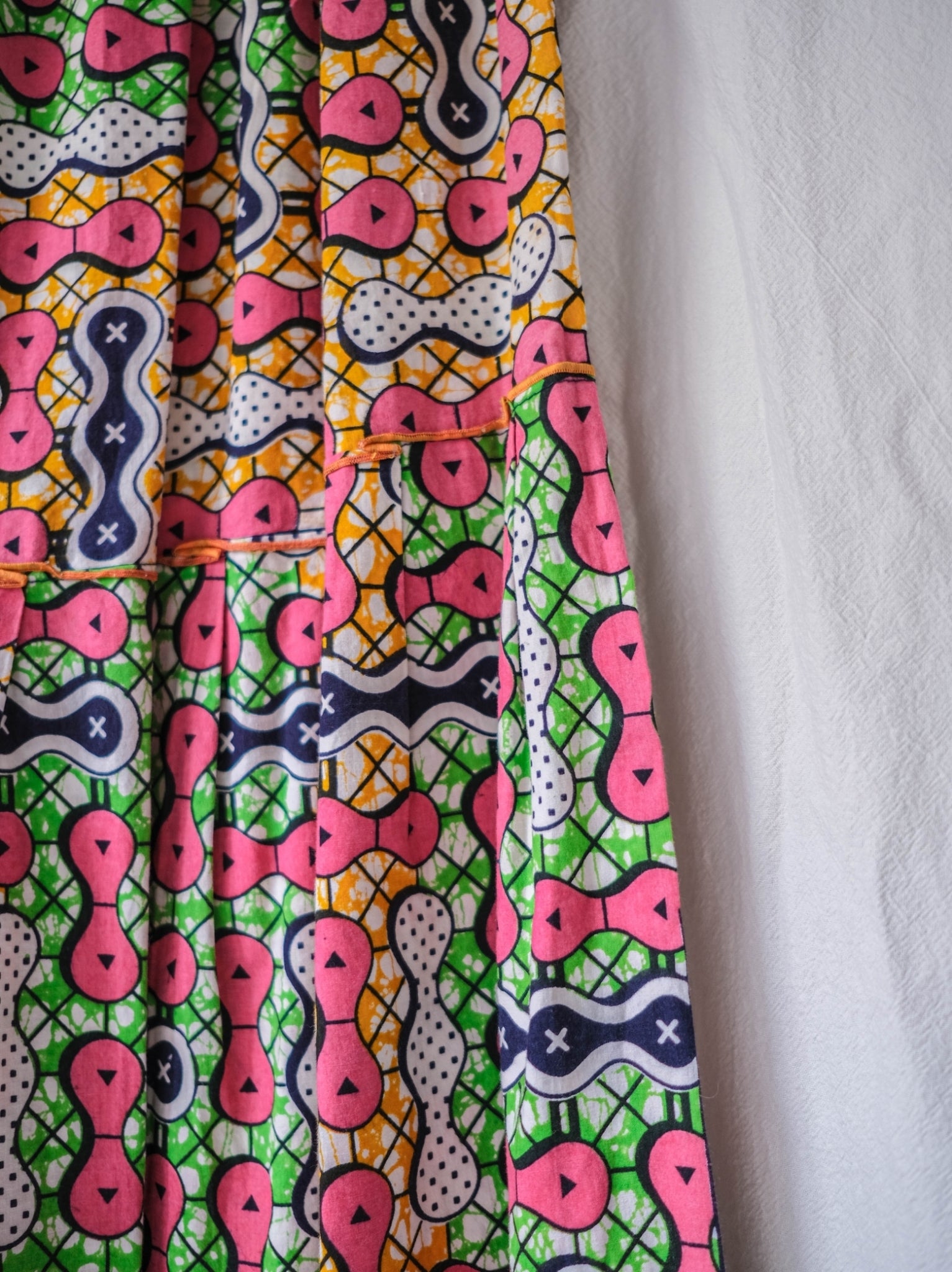 African Wax Print Empire Waist Maxi Dress / 非洲蠟染印花高腰長裙