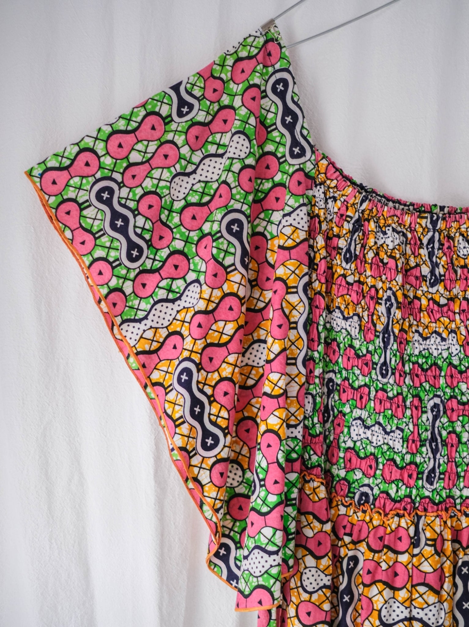 African Wax Print Empire Waist Maxi Dress / 非洲蠟染印花高腰長裙