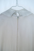 1970's Pleated Sleeve Lace Dress / 迷霧細摺袖蕾絲薄洋裝