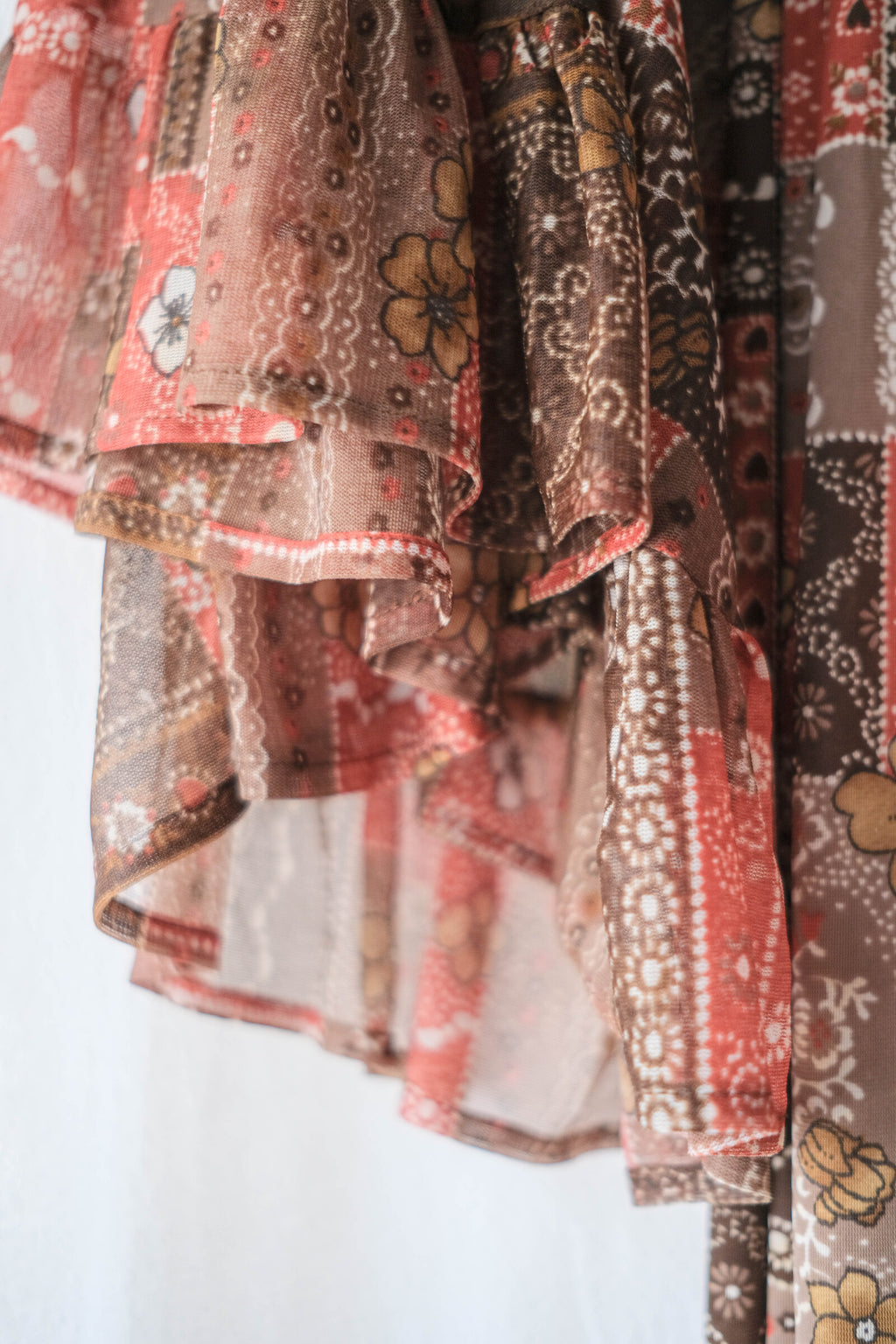 1970's Floral Flare Sleeve Maxi Dress