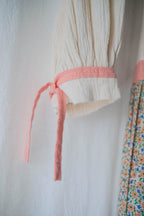 1970’s Tiered Cotton Gauze Belted Dress / 鄉村風棉紗拼接花布蛋糕長裙