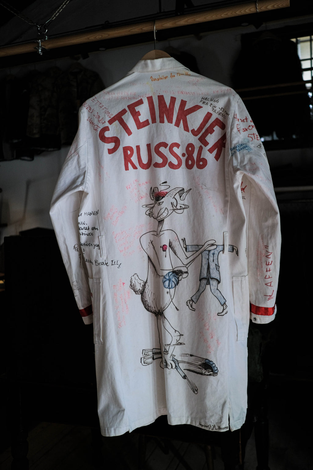1980’s Steinkjer Russ Norwegian Memorial  Hand Painted Coat / 挪威學園紀念手繪大衣