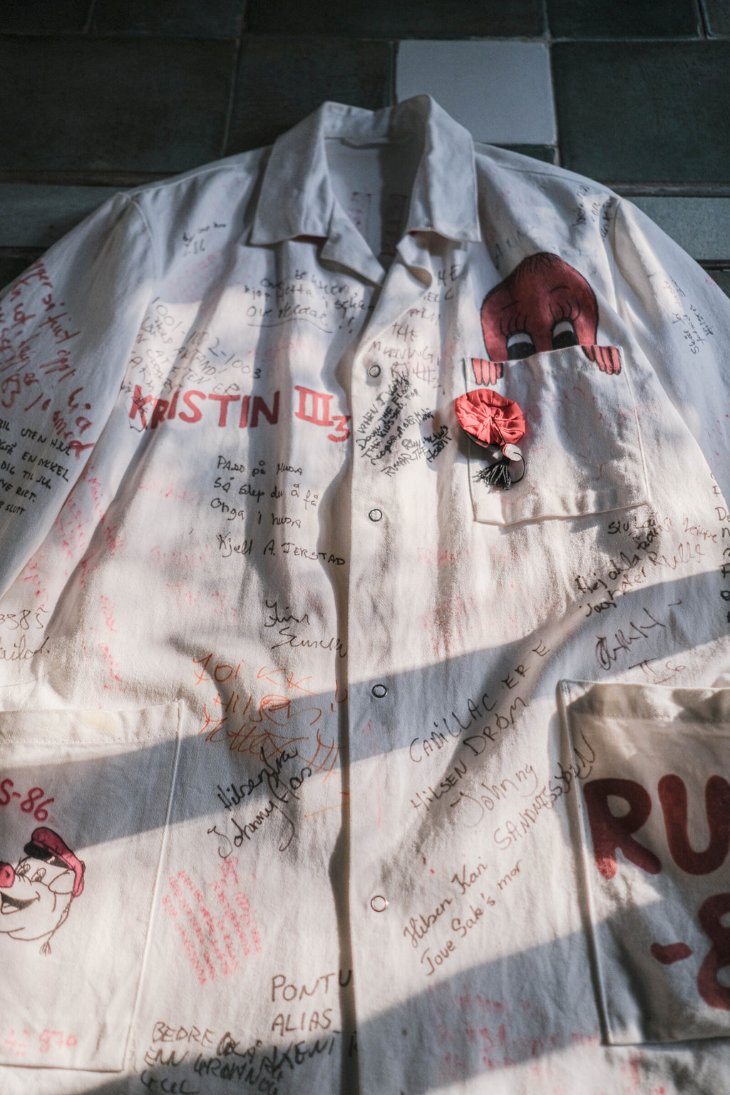 1980’s Steinkjer Russ Norwegian Memorial  Hand Painted Coat / 挪威學園紀念手繪大衣