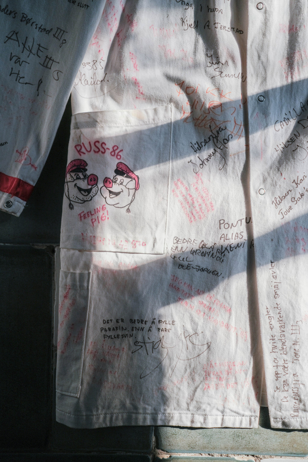 1980’s Steinkjer Russ Norwegian Memorial  Hand Painted Coat / 挪威學園紀念手繪大衣