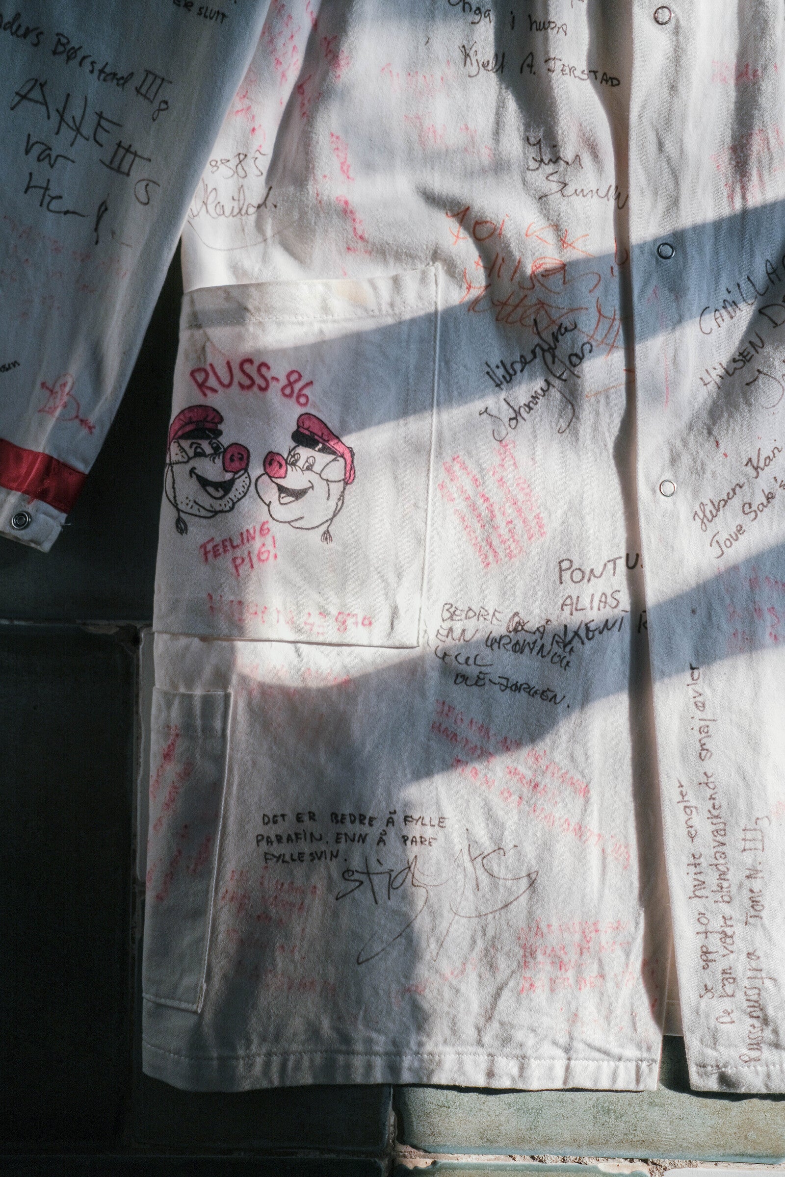1980’s Steinkjer Russ Norwegian Memorial  Hand Painted Coat / 挪威學園紀念手繪大衣