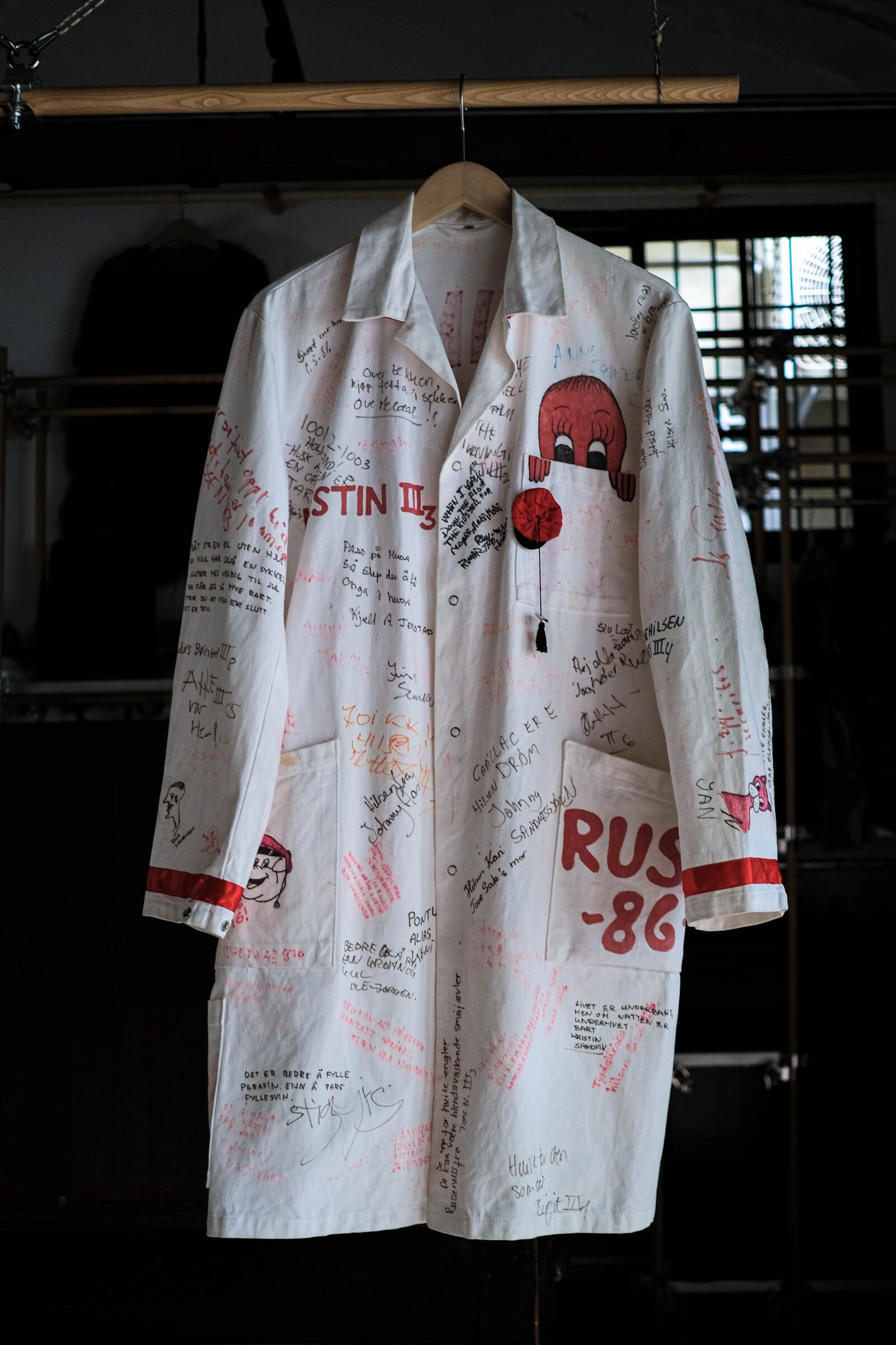 1980’s Steinkjer Russ Norwegian Memorial  Hand Painted Coat / 挪威學園紀念手繪大衣