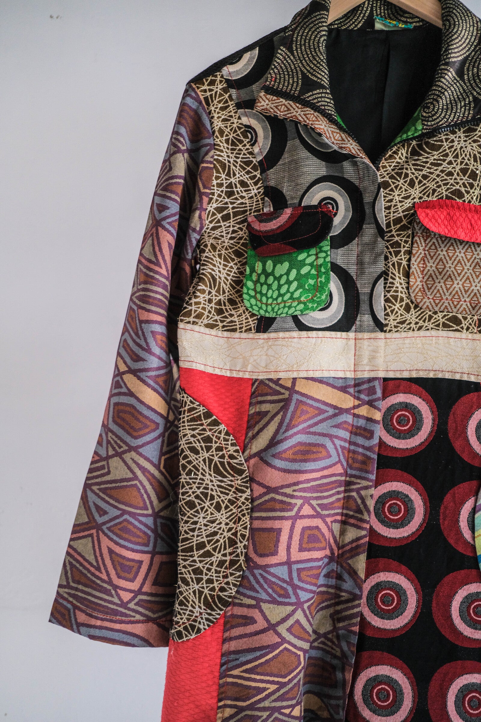 "DESIGUAL" Multiple Tapestry Patchwork Coat / "DESIGUAL"掛毯拼布外套