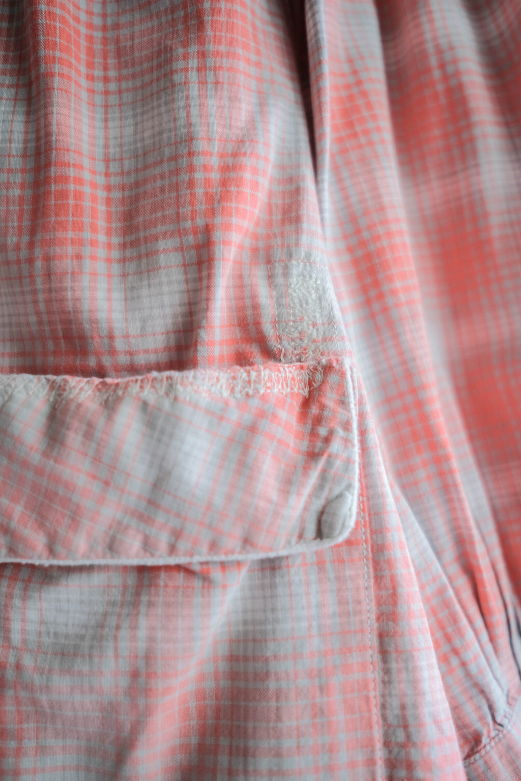1950's French Shadow Plaid Work Dress / 法國漸層格紋工作洋裝