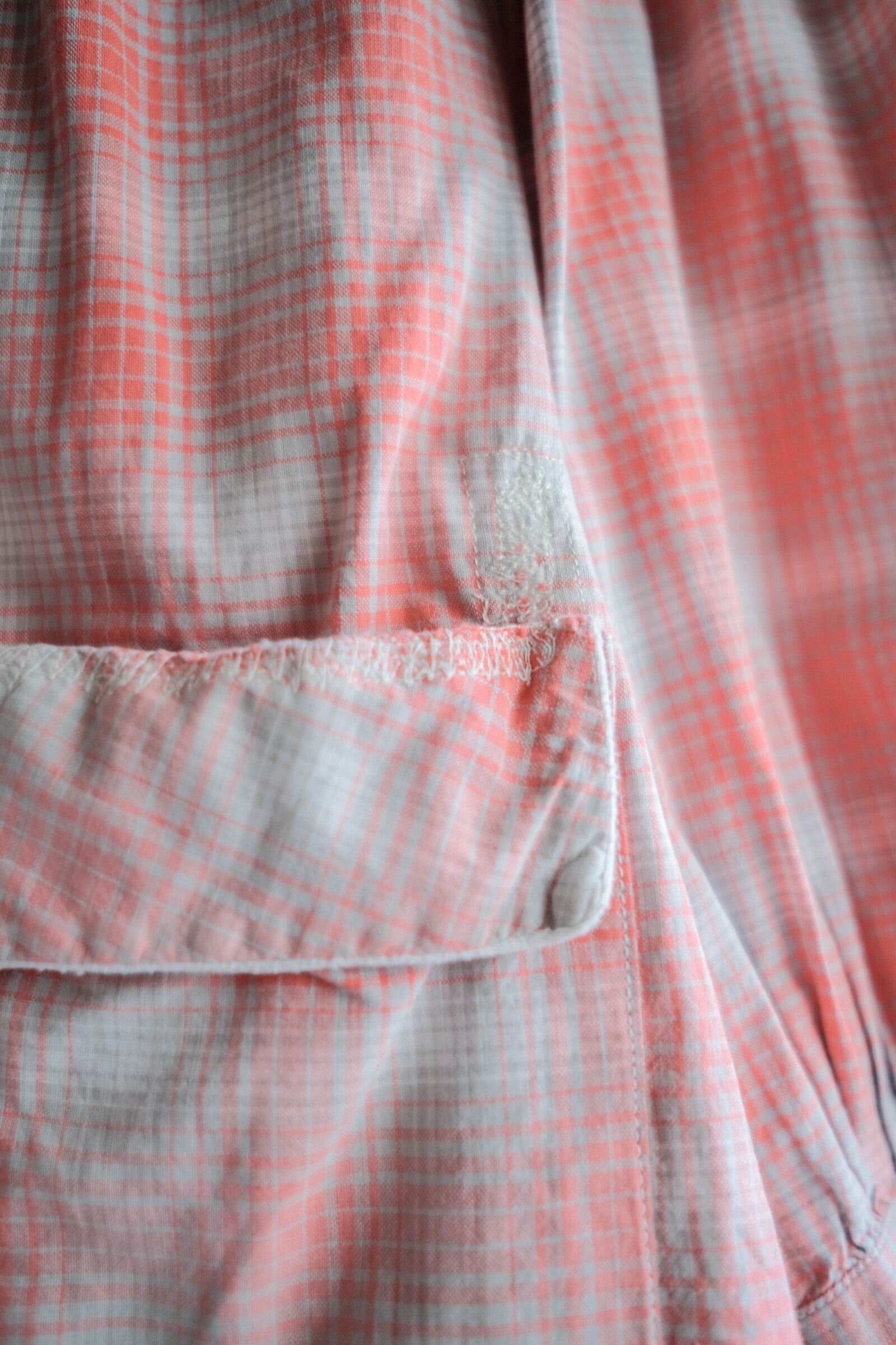 1950's French Shadow Plaid Work Dress / 法國漸層格紋工作洋裝