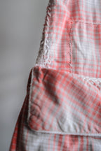 1950's French Shadow Plaid Work Dress / 法國漸層格紋工作洋裝