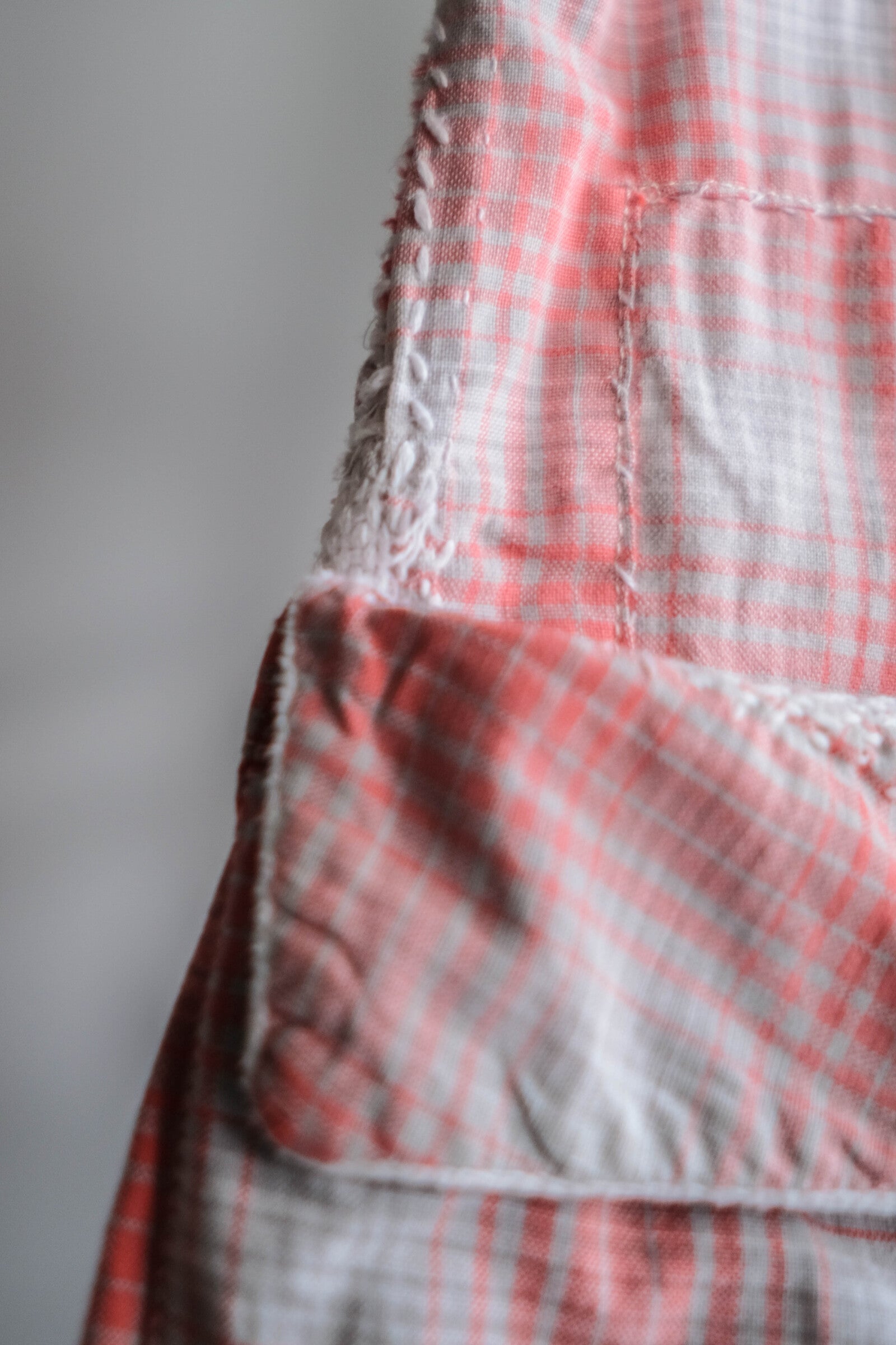 1950's French Shadow Plaid Work Dress / 法國漸層格紋工作洋裝