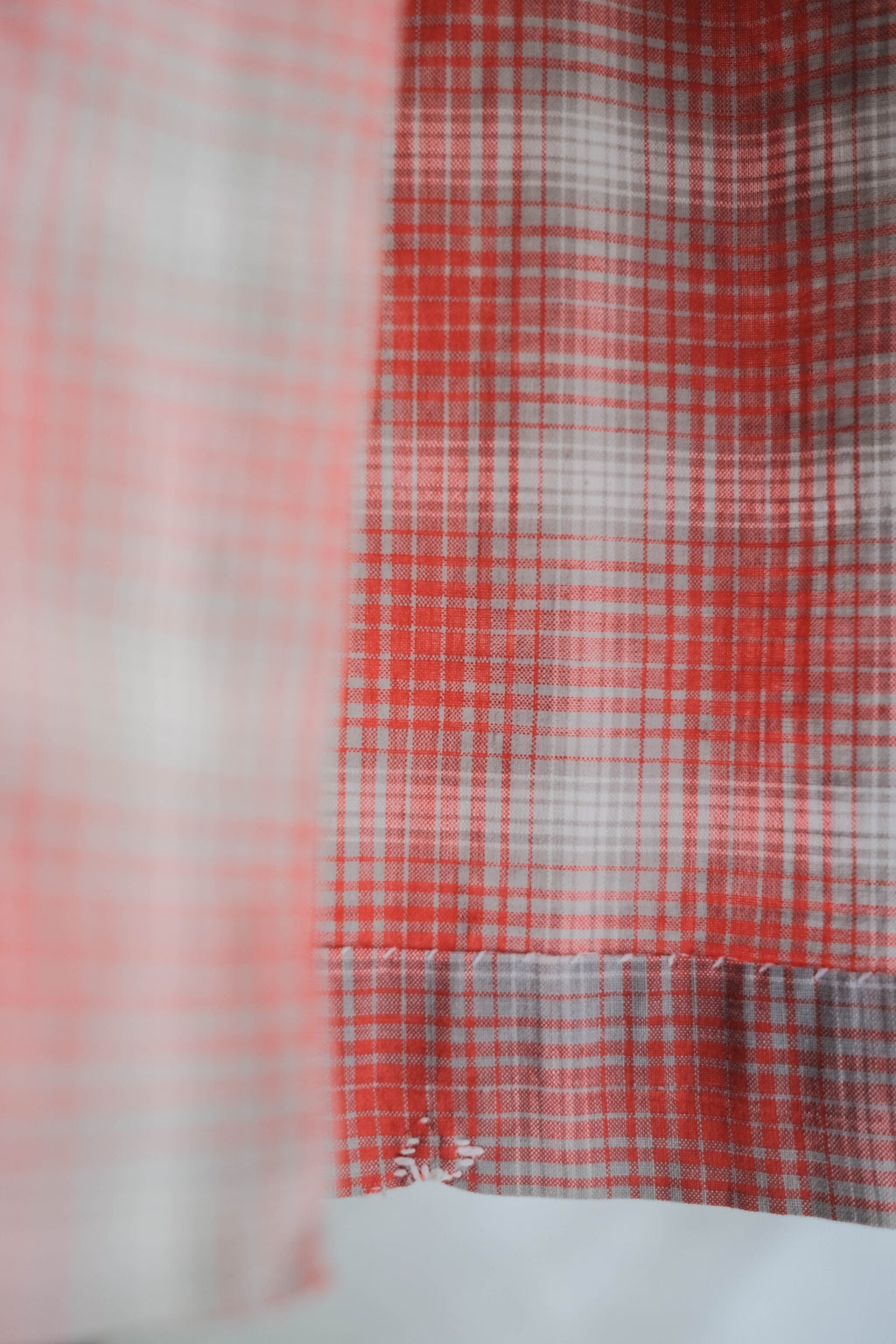 1950's French Shadow Plaid Work Dress / 法國漸層格紋工作洋裝