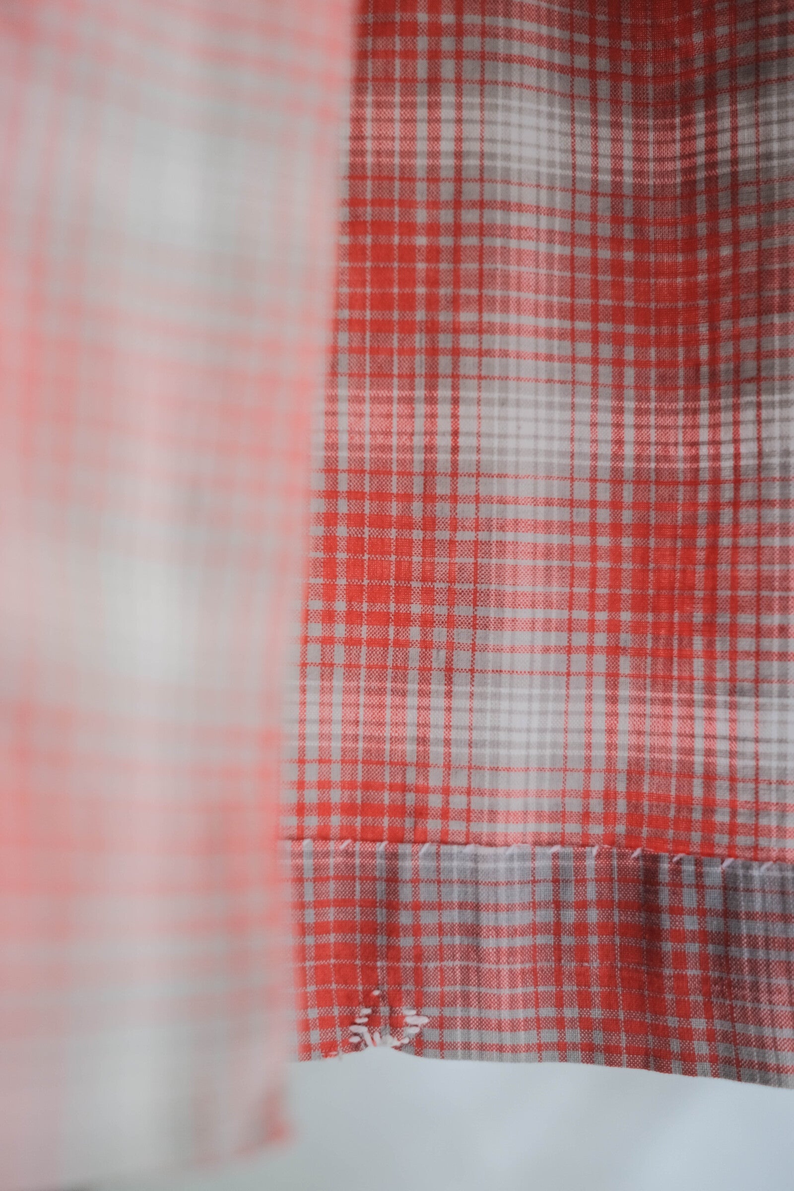 1950's French Shadow Plaid Work Dress / 法國漸層格紋工作洋裝