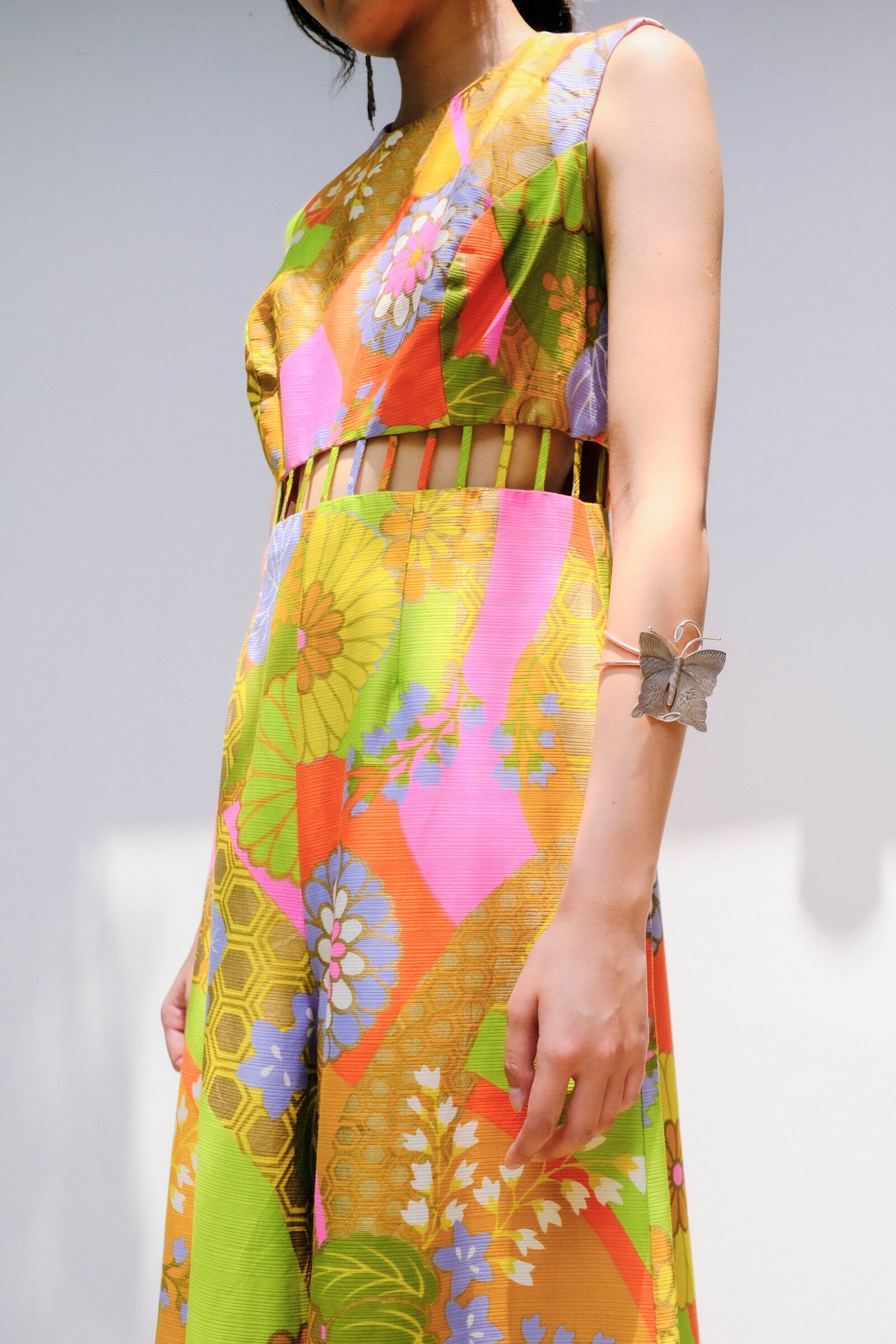 1970s Psychedelic Vivid Color Jump Suit