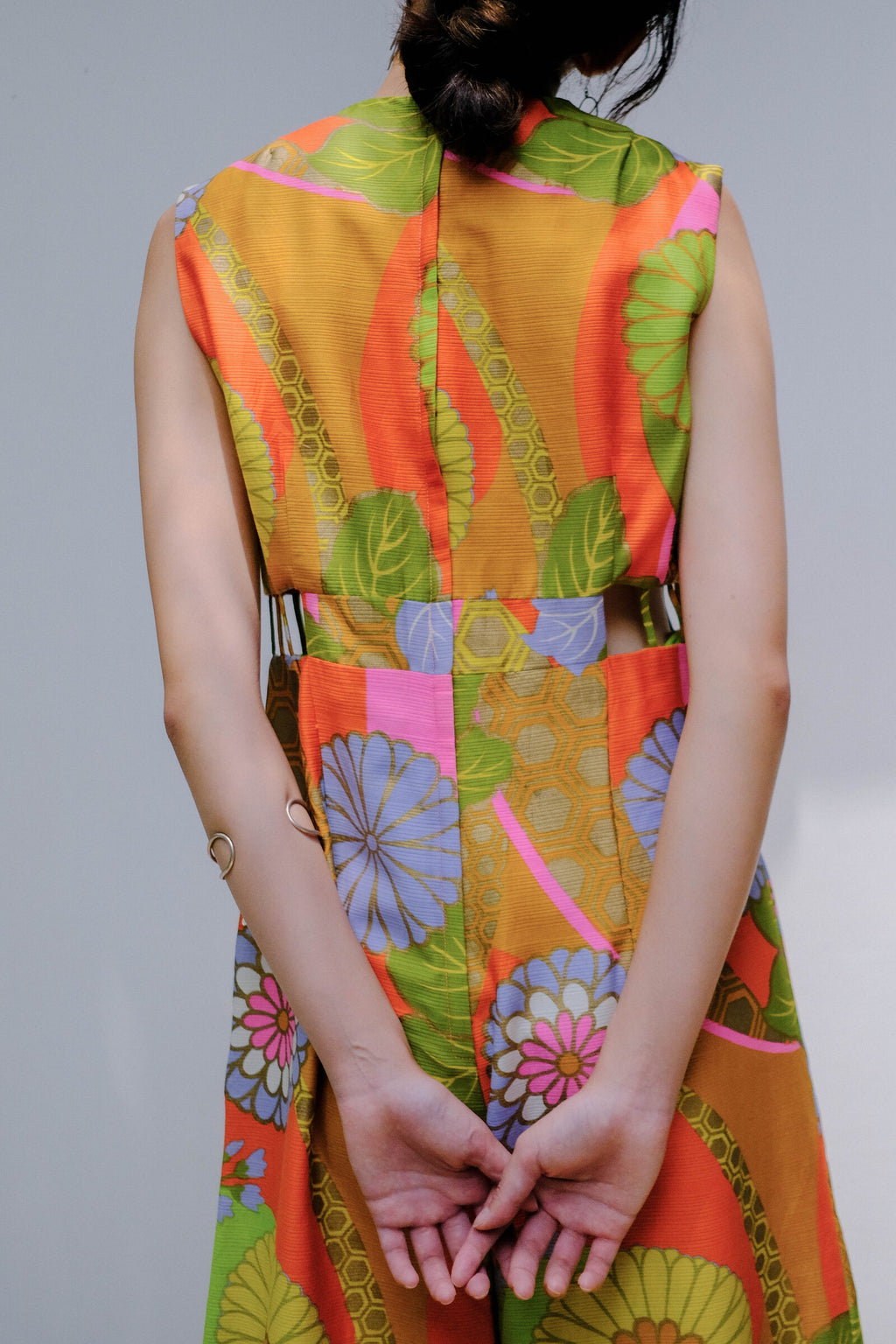 1970s Psychedelic Vivid Color Jump Suit