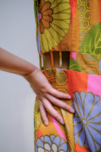 1970s Psychedelic Vivid Color Jump Suit