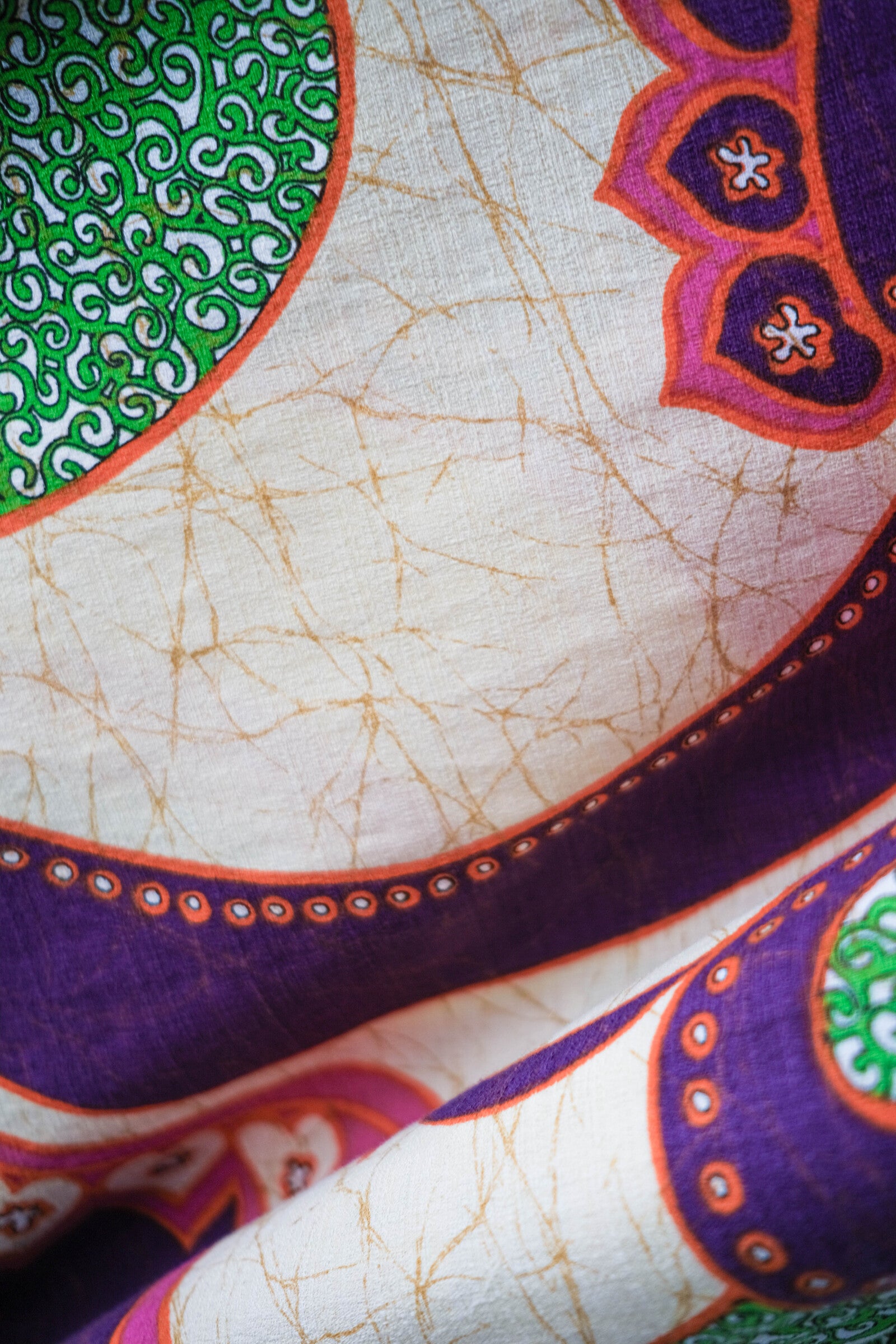 1970's Hawaiian Bark Cloth Dress / 夏威夷樹皮布洋裝