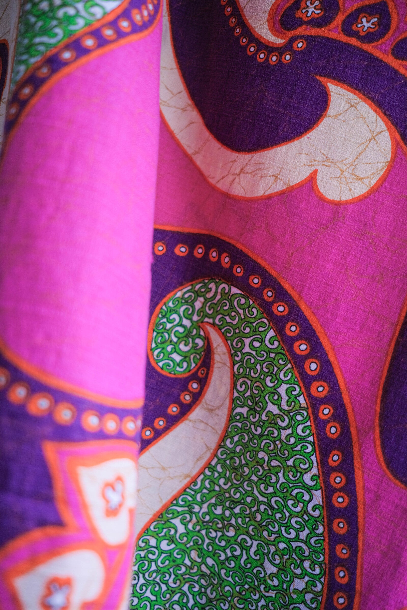 1970's Hawaiian Bark Cloth Dress / 夏威夷樹皮布洋裝
