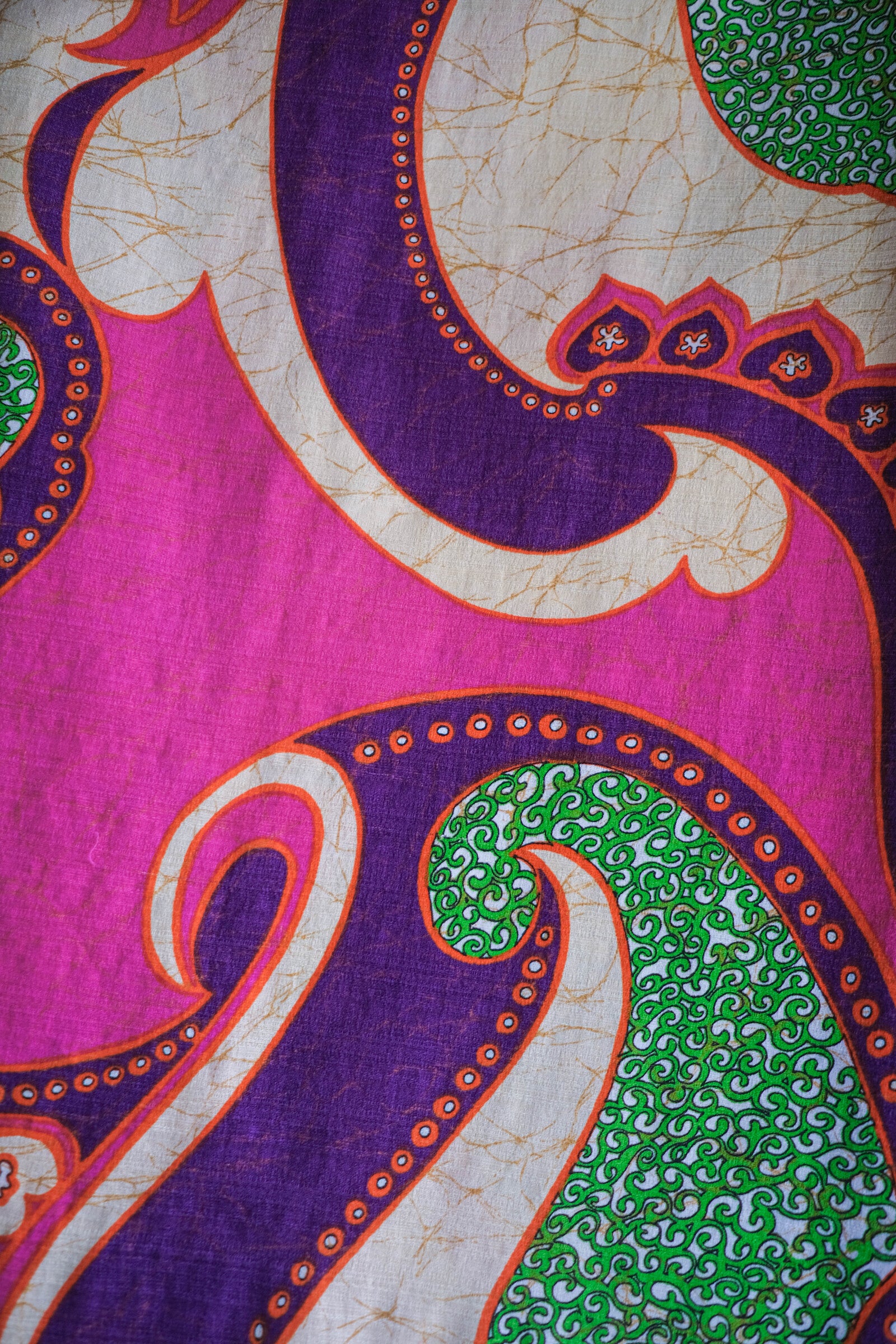 1970's Hawaiian Bark Cloth Dress / 夏威夷樹皮布洋裝