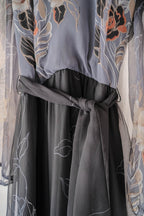 1970's "Verena Modelle" Floral Print Sheer Dress / 花卉透膚洋裝