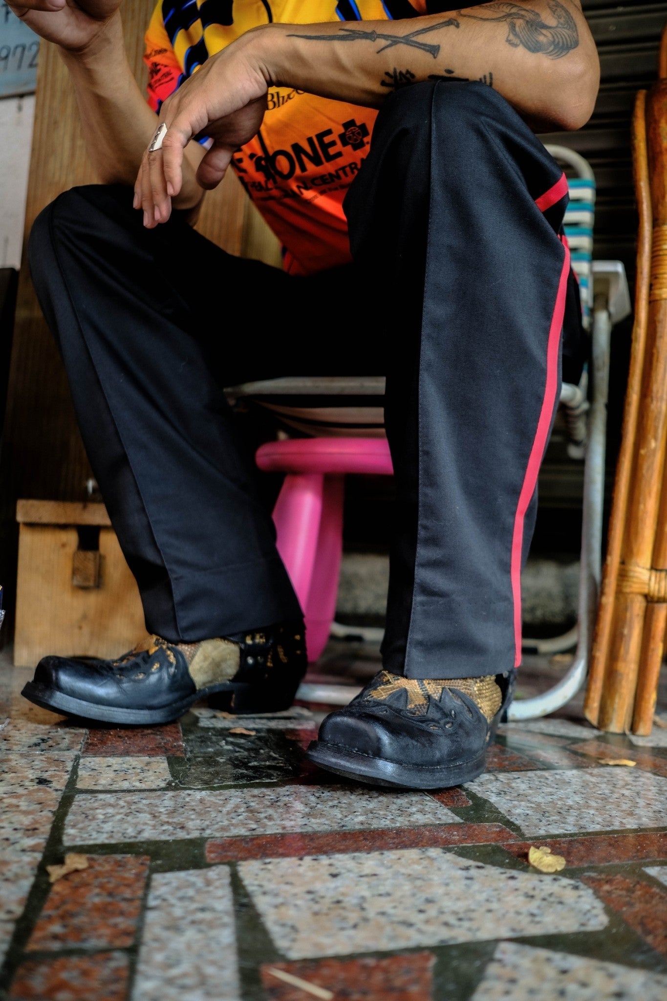 1990's Canadian Police Red Line Officer Trousers