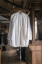 1910-1920’s Vintage European / France Open-Back Drawstring Dress Shirt / 歐洲露背綁繩禮服襯衫