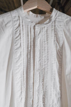 1910-1920’s Vintage European / France Open-Back Drawstring Dress Shirt / 歐洲露背綁繩禮服襯衫