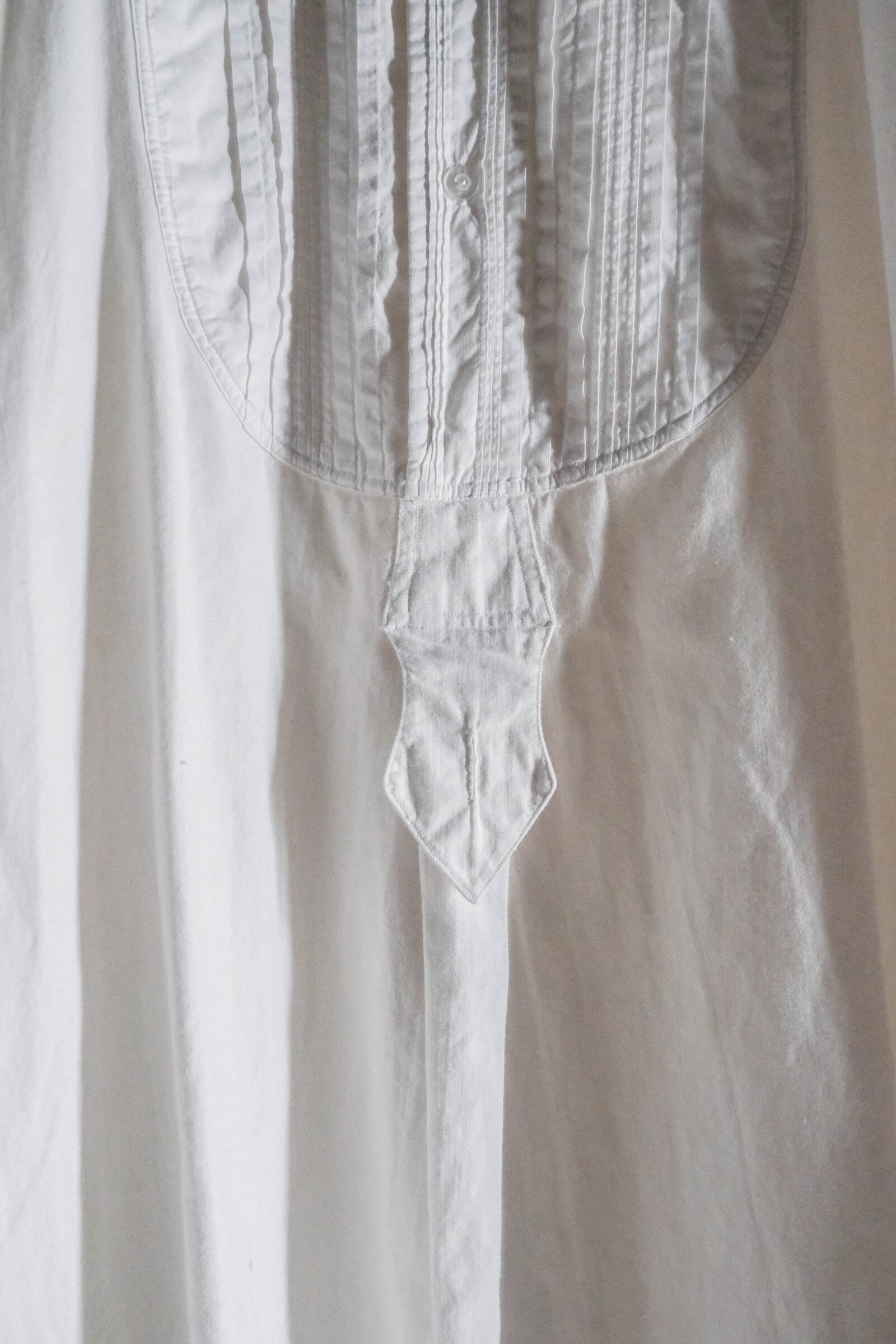1910-1920’s Vintage European / France Open-Back Drawstring Dress Shirt / 歐洲露背綁繩禮服襯衫