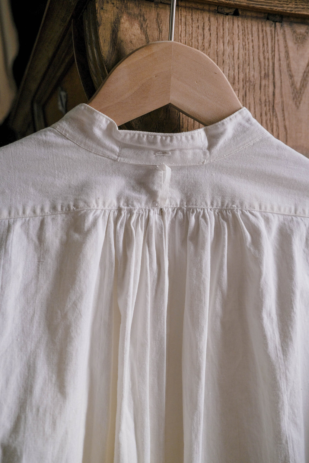 1910-1920’s Vintage European / France Open-Back Drawstring Dress Shirt / 歐洲露背綁繩禮服襯衫