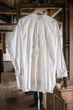 1910-1920’s Vintage European / France Open-Back Drawstring Dress Shirt / 歐洲露背綁繩禮服襯衫