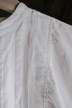 1910-1920’s Vintage European / France Open-Back Drawstring Dress Shirt  / 歐洲露背綁繩禮服襯衫