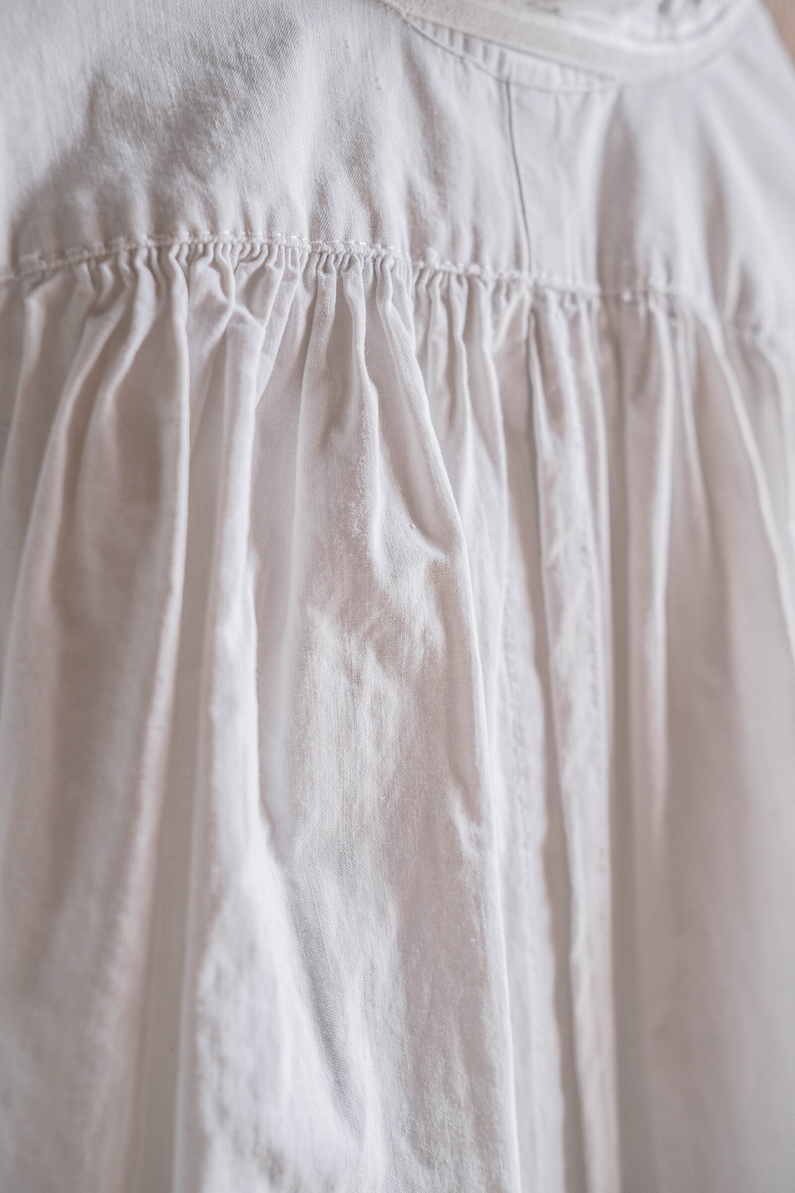 1910-1920’s Vintage European / France Open-Back Drawstring Dress Shirt  / 歐洲露背綁繩禮服襯衫