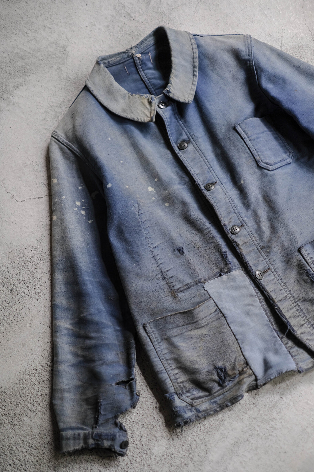 1950's French Moleskin Indigo Work Jacket / 法國藍染工作外套